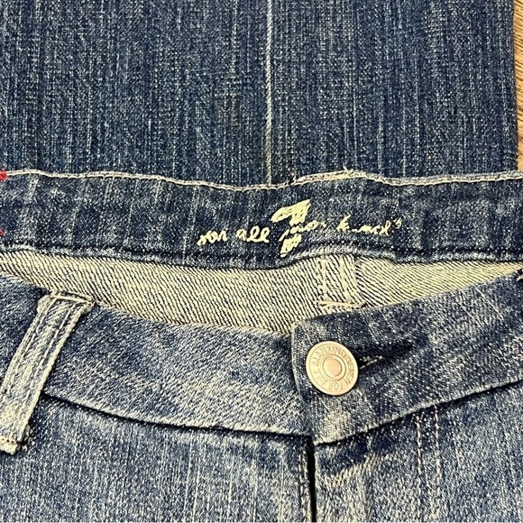 𝅺7 For All Mankind A Pocket Blue, Light Wash, Boot Cut Jeans Woman’s Size 28 - Picture 6 of 13